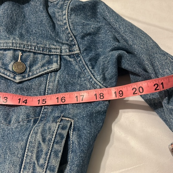 Vintage 90s Gap Jean Jacket Floral Print Girls Small - Picture 7 of 12